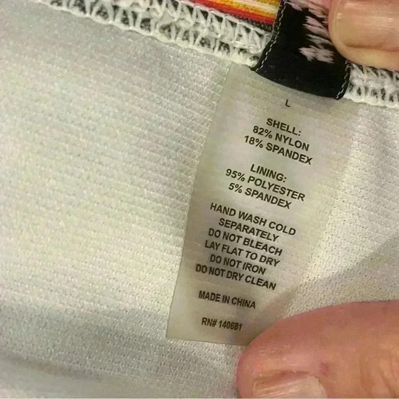 Unique Vintage 1970s Serape Stripe Sweet & Sash-Y Swim Bottom Women’s Size Large - Picture 7 of 7